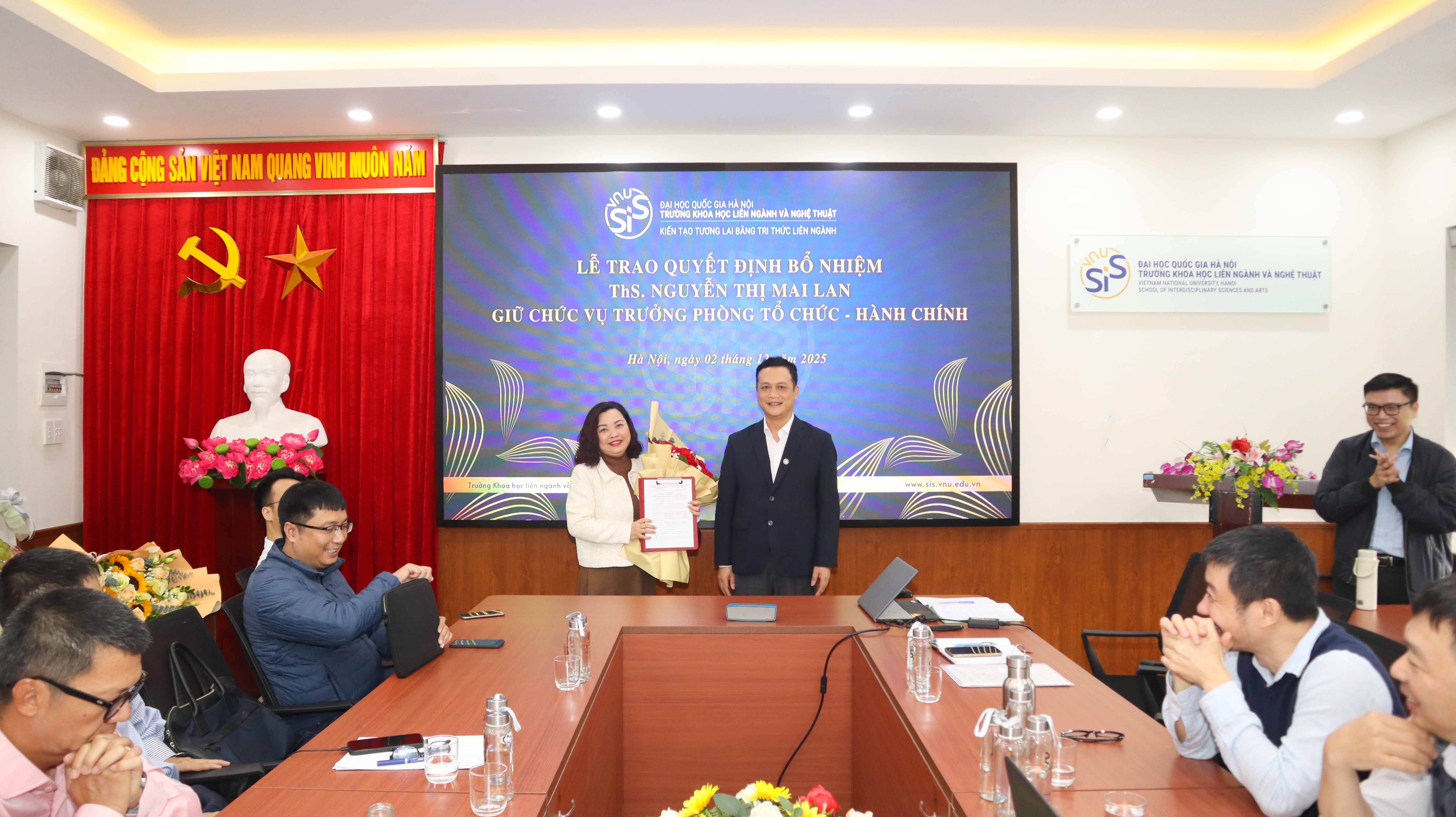 Lễ bổ nhiệm chức danh Trưởng phòng Tổ chức - Hành chính