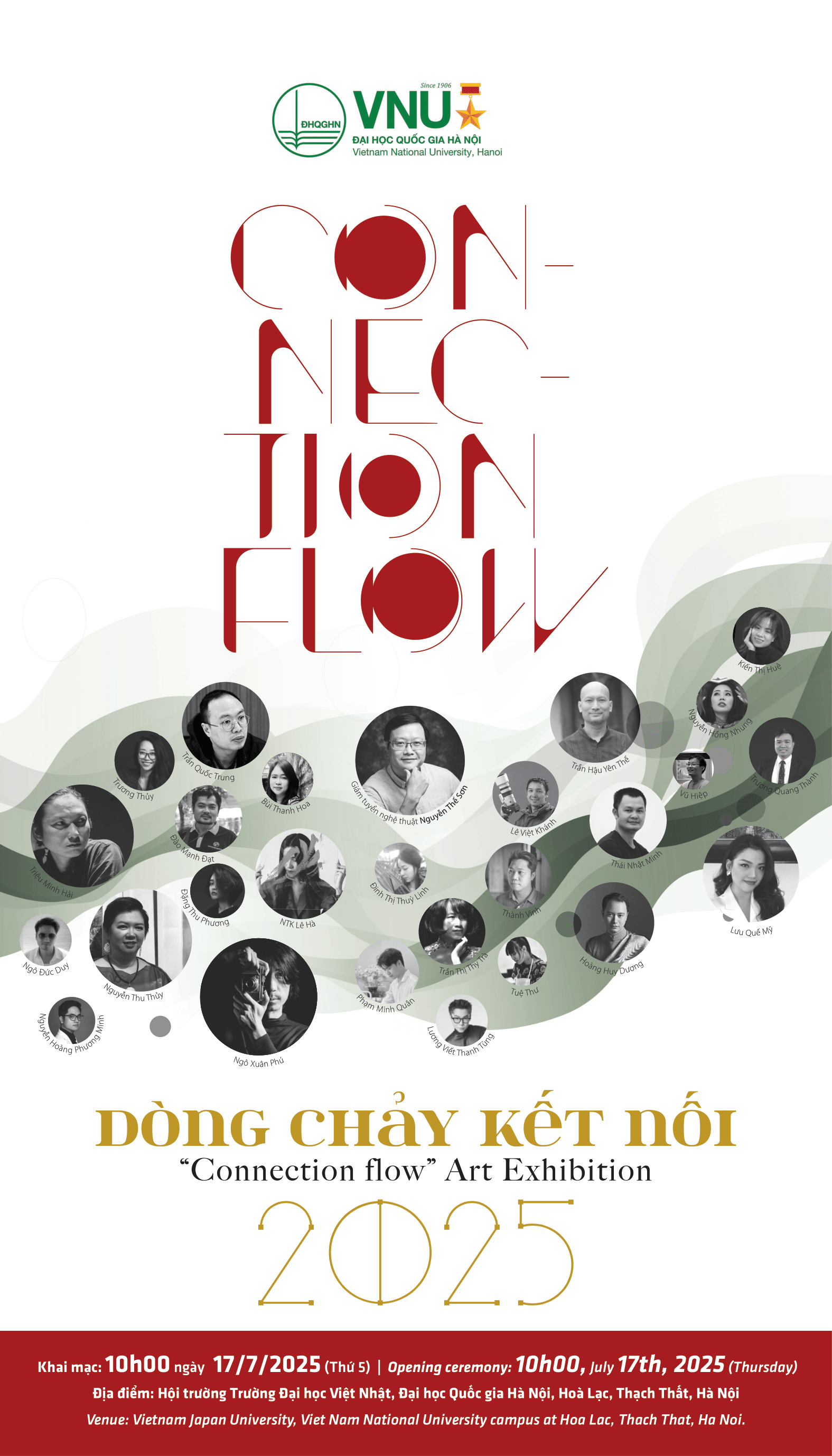 “Dòng chảy kết nối 2025” - Triển lãm nghệ thuật liên ngành chào mừng Đại hội Đảng bộ ĐHQGHN lần thứ VII