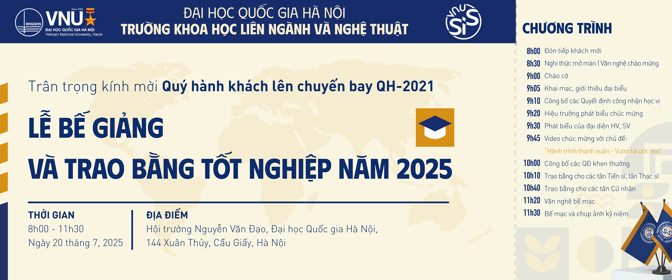 Hành trình thanh xuân - Vươn tới ước mơ: Lễ tốt nghiệp đặc biệt của khóa sinh viên tiên phong QH2021
