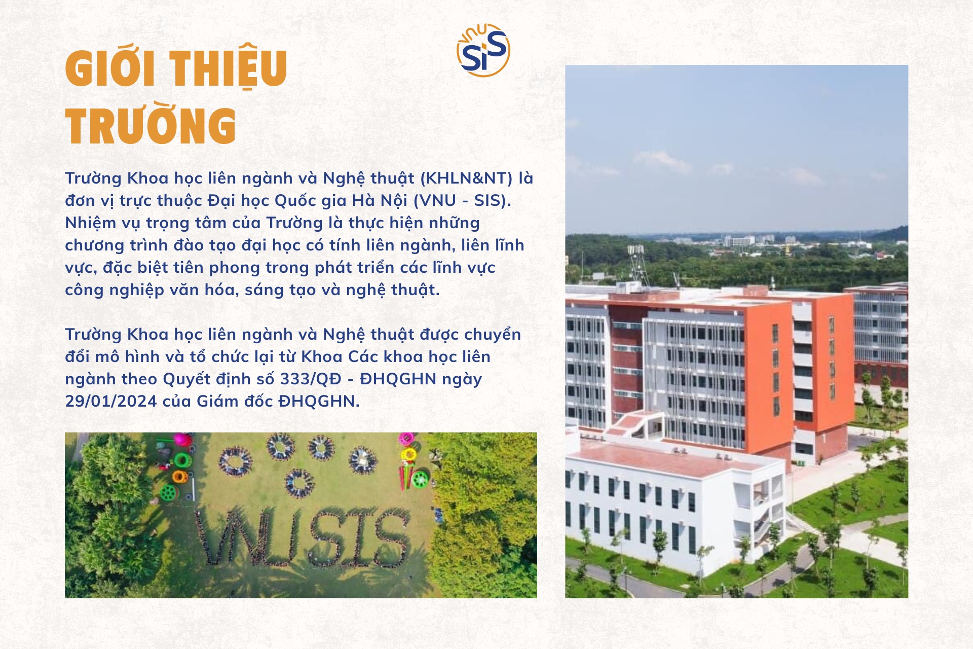 VNU-SIS - môi trường truyền cảm hứng cho thế hệ sinh viên năng động, sáng tạo