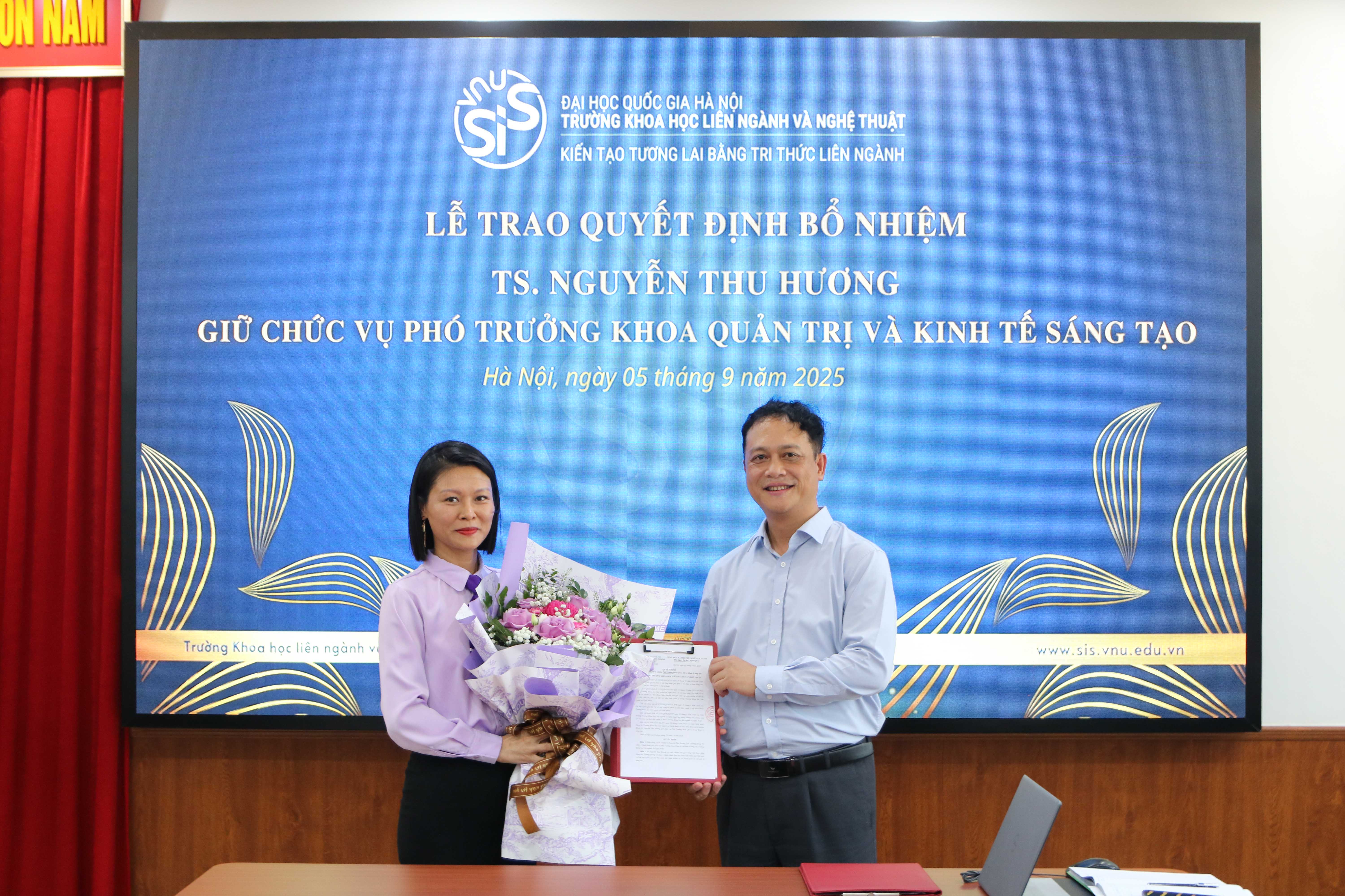 Lễ bổ nhiệm chức danh Phó Trưởng khoa Quản trị và Kinh tế sáng tạo