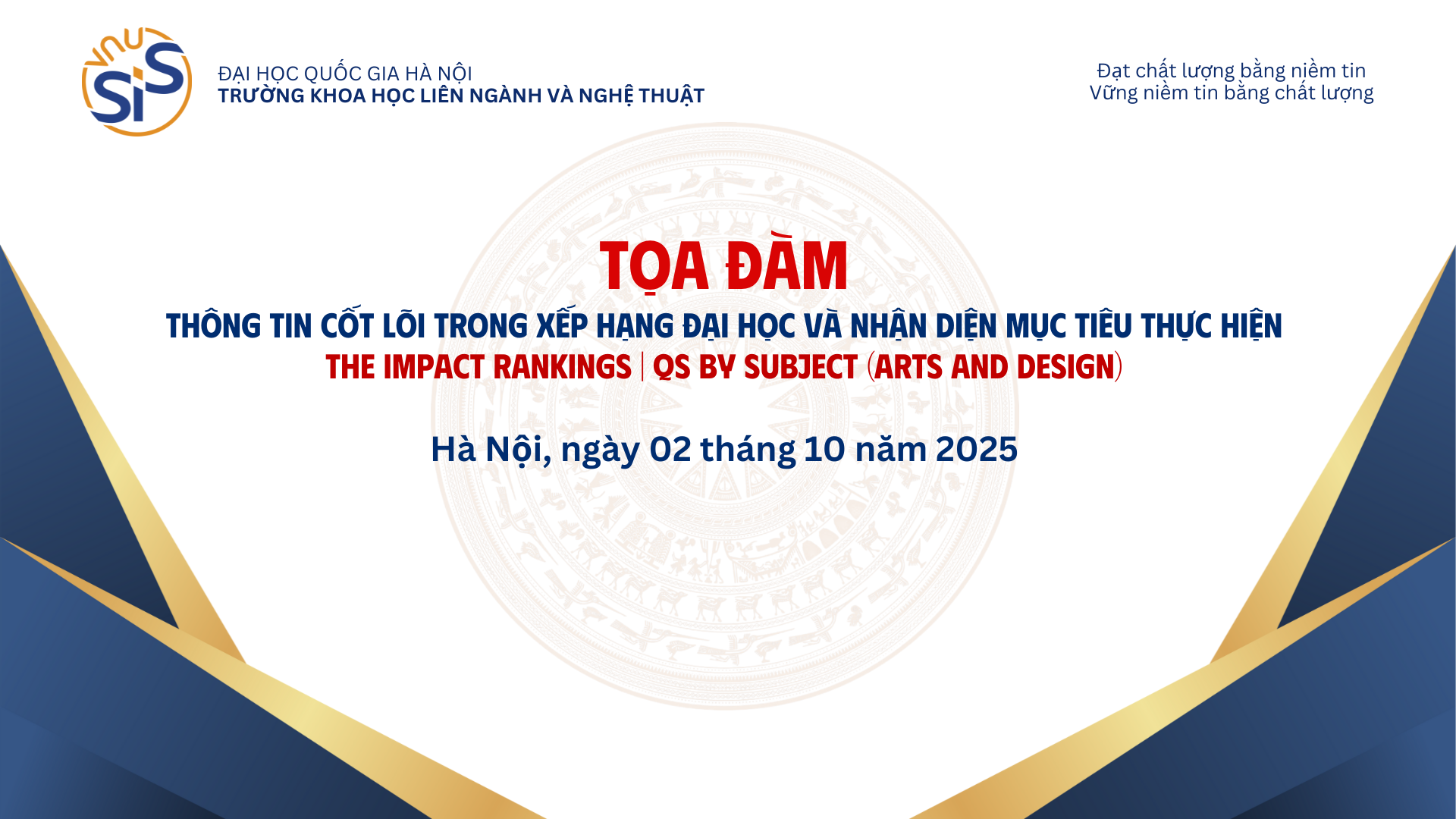 Thông tin cốt lõi trong xếp hạng đại học và nhận diện mục tiêu thực hiện