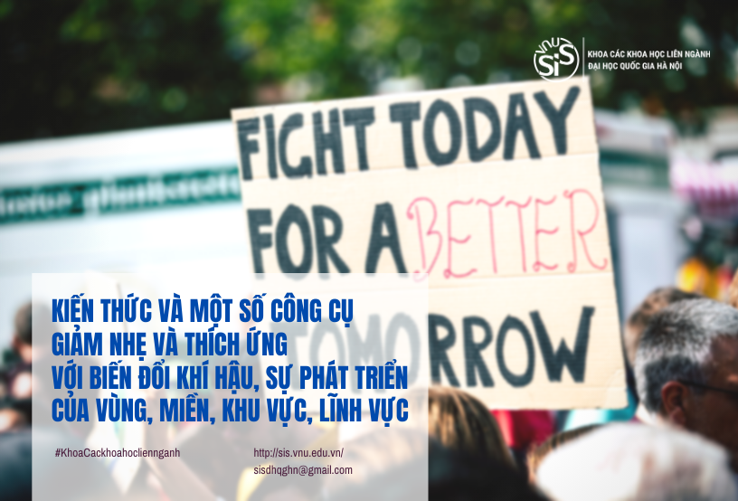 Kiến thức và một số công cụ giảm nhẹ và thích ứng với biến đổi khí hậu, sự phát triển của vùng, miền, khu vực, lĩnh vực