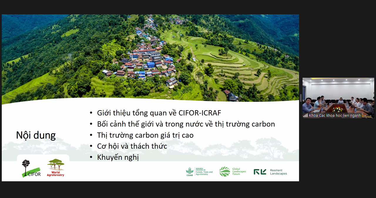 Tọa đàm khoa học: Hướng tới thị trường carbon giá trị cao