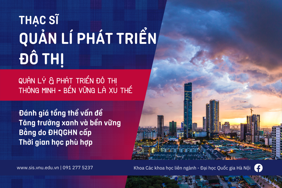 Tuyển sinh Thạc sĩ Quản lí phát triển đô thị