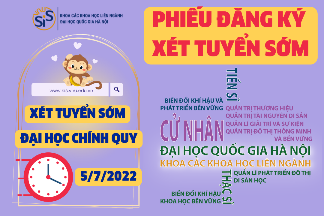 Mẫu phiếu đăng ký xét tuyển sớm Đại học chính quy 2022