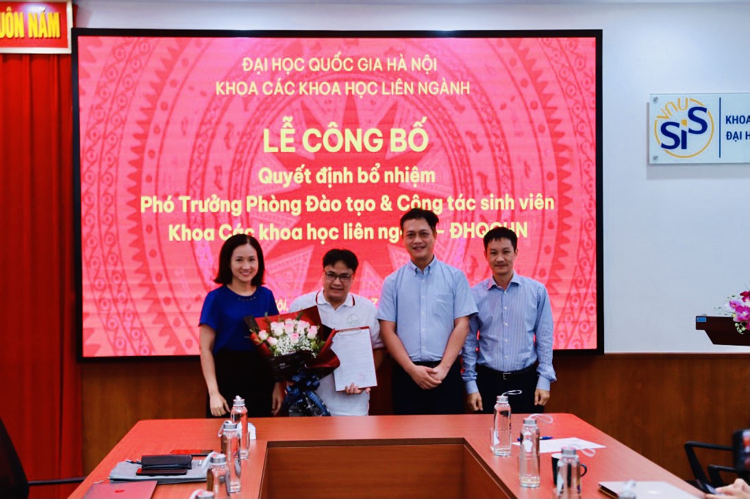 Khoa Các khoa học liên ngành bổ nhiệm chức danh Phó trưởng Phòng Đào tạo và Công tác sinh viên