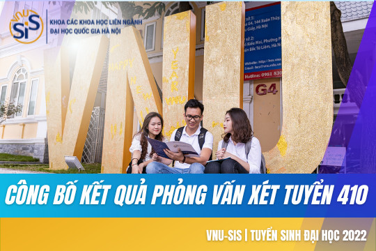 Khoa Các khoa học liên ngành, Đại học Quốc gia Hà Nội công bố kết quả phỏng vấn xét tuyển phương thức 410