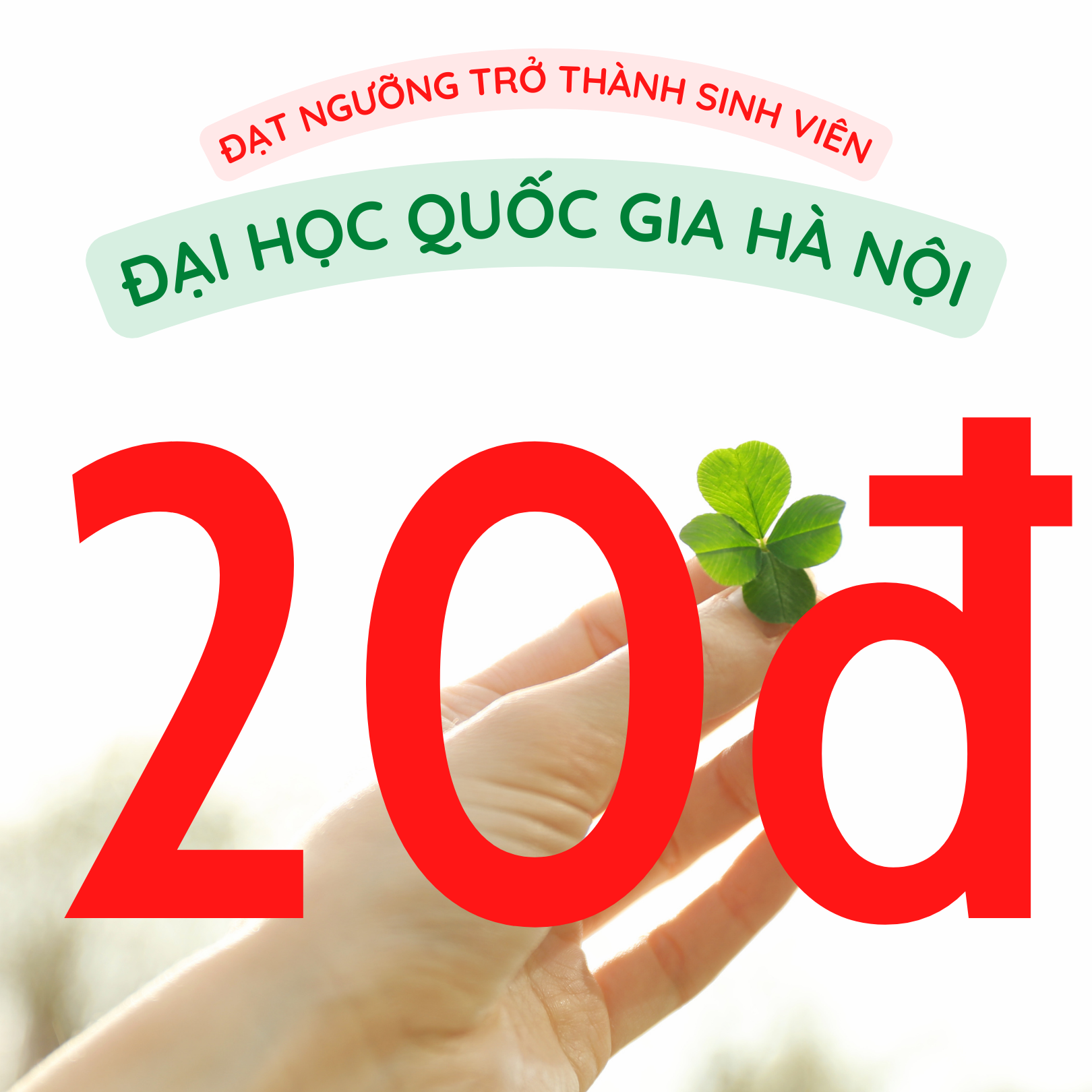 ĐIỂM SÀN 20 ĐIỂM - CƠ HỘI TRỞ THÀNH SINH VIÊN ĐẠI HỌC QUỐC GIA HÀ NỘI