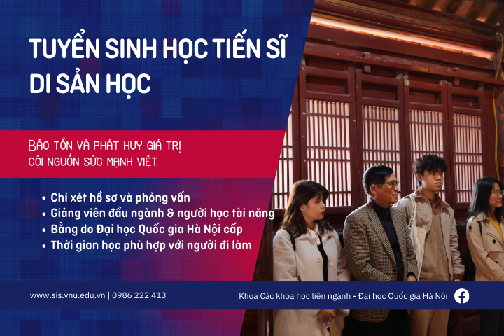 Tuyển sinh chương trình Tiến sĩ Di sản học