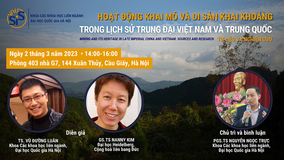 Tọa đàm: Hoạt động khai mỏ và di sản khai khoáng trong lịch sử trung đại Việt Nam và Trung Quốc: tư liệu và nghiên cứu