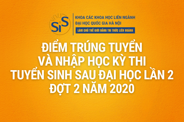 Điểm trúng tuyển và nhập học kỳ thi tuyển sinh sau đại học lần 2 đợt 2 năm 2020