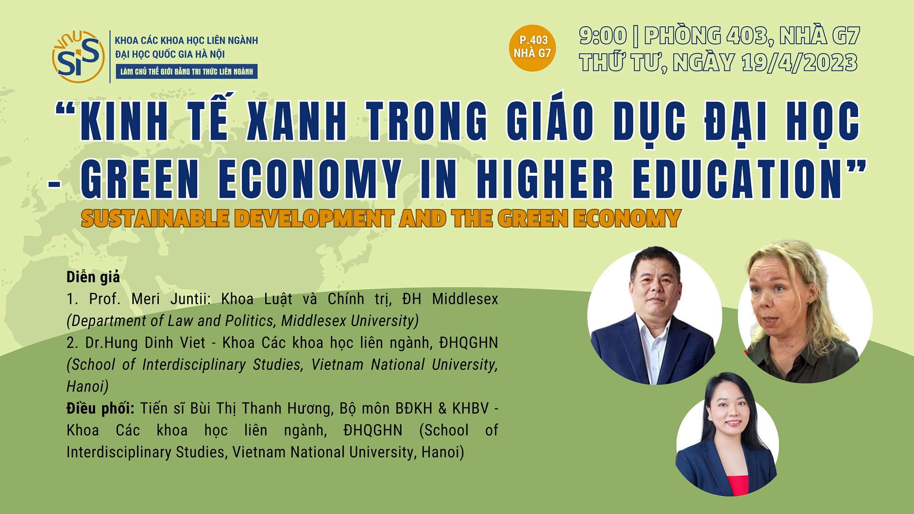 Tọa đàm: Kinh tế xanh trong giáo dục đại học - Green Economy in Higher Education