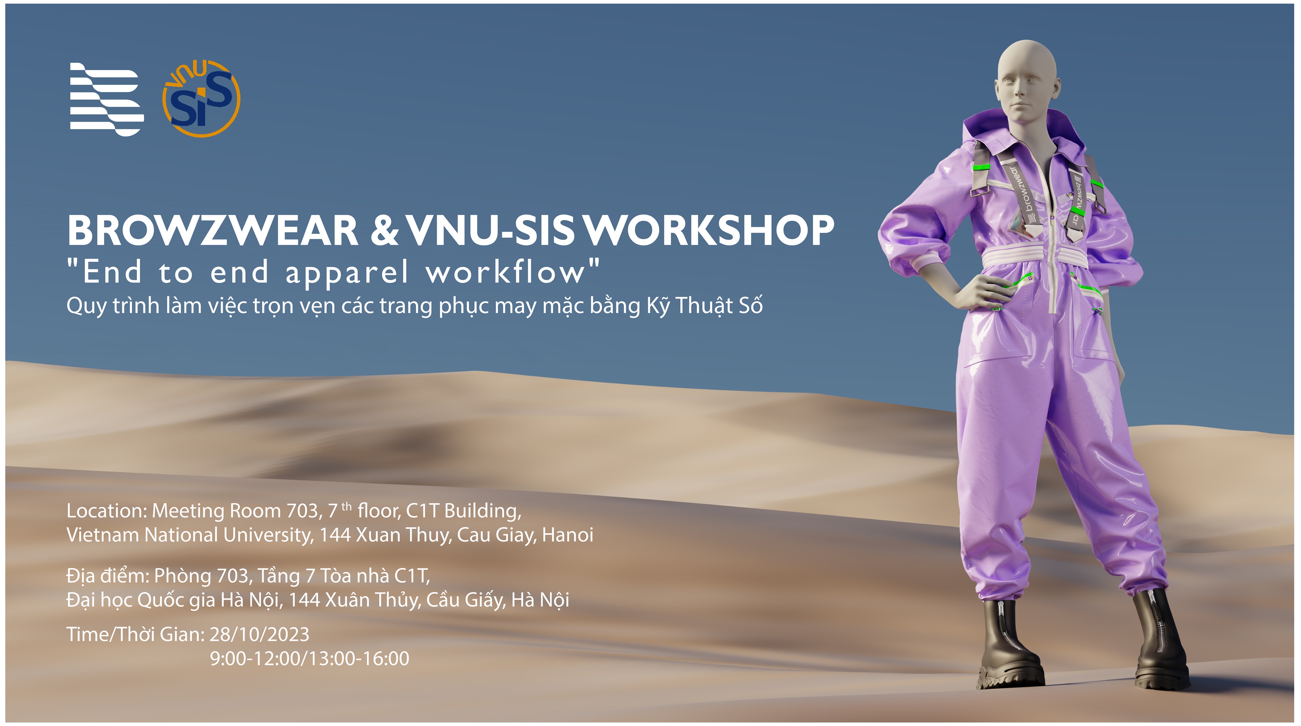 Workshop SIS x BROWZWEAR: Quy trình làm việc trọn vẹn các sản phẩm may mặc bằng kỹ thuật số