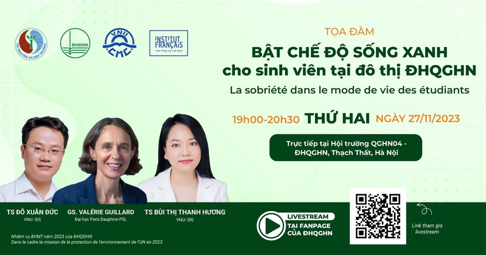 Tọa đàm: Bật chế độ sống xanh cho sinh viên tại đô thị ĐHQGHN