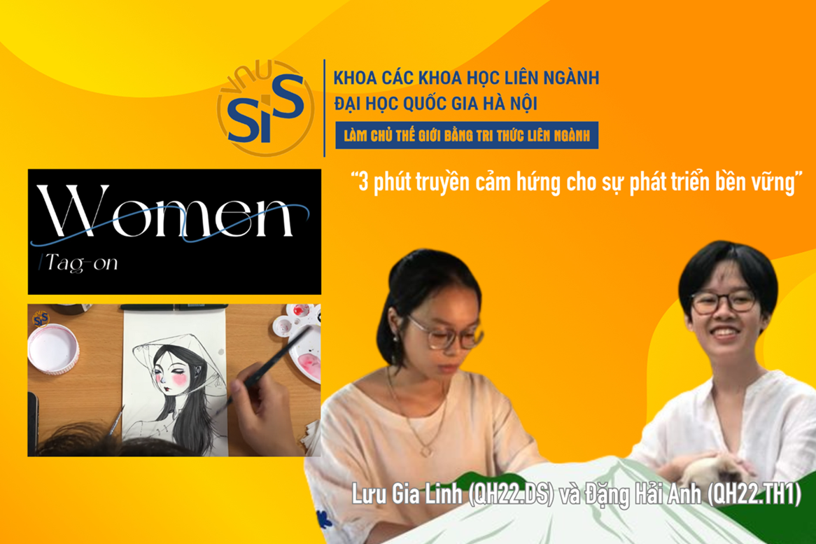 Video của sinh viên Khoa Các khoa học liên ngành - ĐHQGHN đạt TOP11 trong cuộc thi quốc tế “3 phút truyền cảm hứng về 17 Mục tiêu phát triển bền vững" được tổ chức bởi Đại học Osaka Nhật Bản