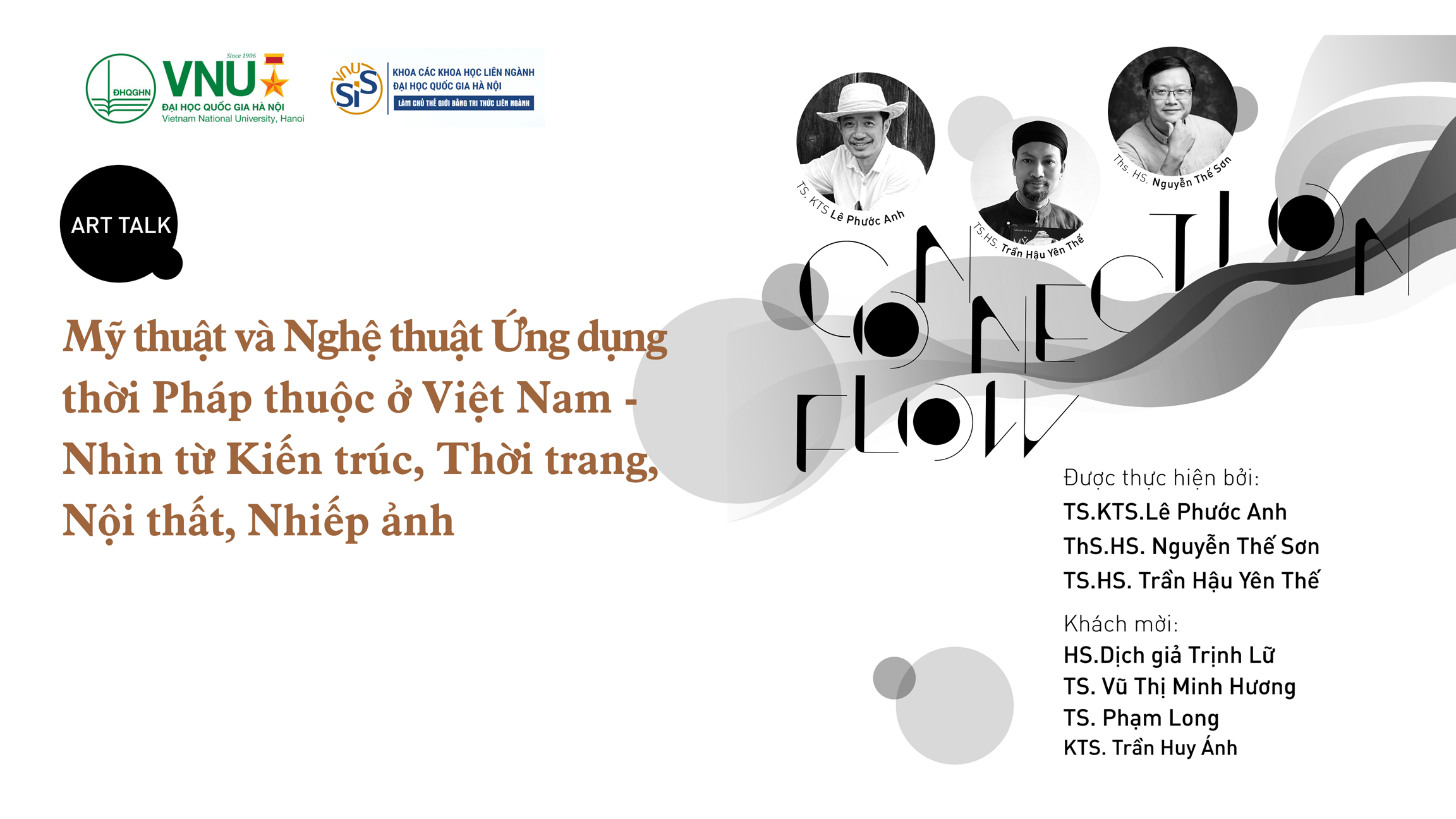 Art talk: Mỹ thuật và Nghệ thuật Ứng dụng thời Pháp thuộc ở Việt Nam - Nhìn từ Kiến trúc, Thời trang, Nội thất, Nhiếp ảnh