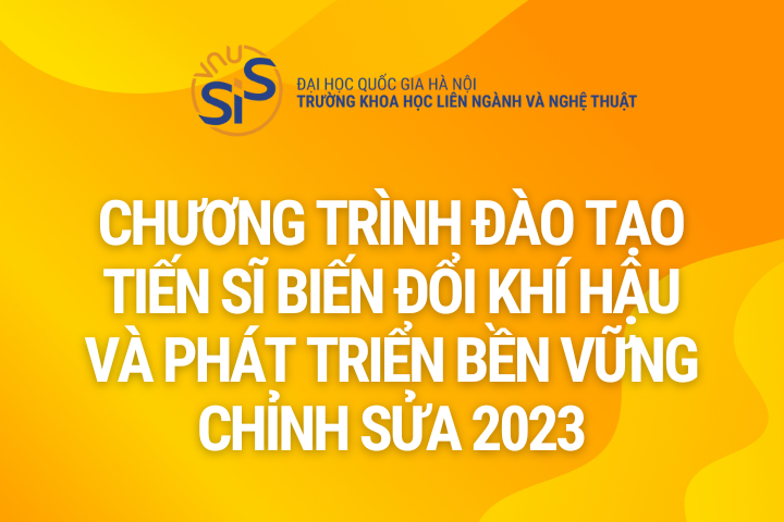 Chương trình đào tạo Tiến sĩ Biến đổi khí hậu và phát triển bền vững chỉnh sửa năm 2023