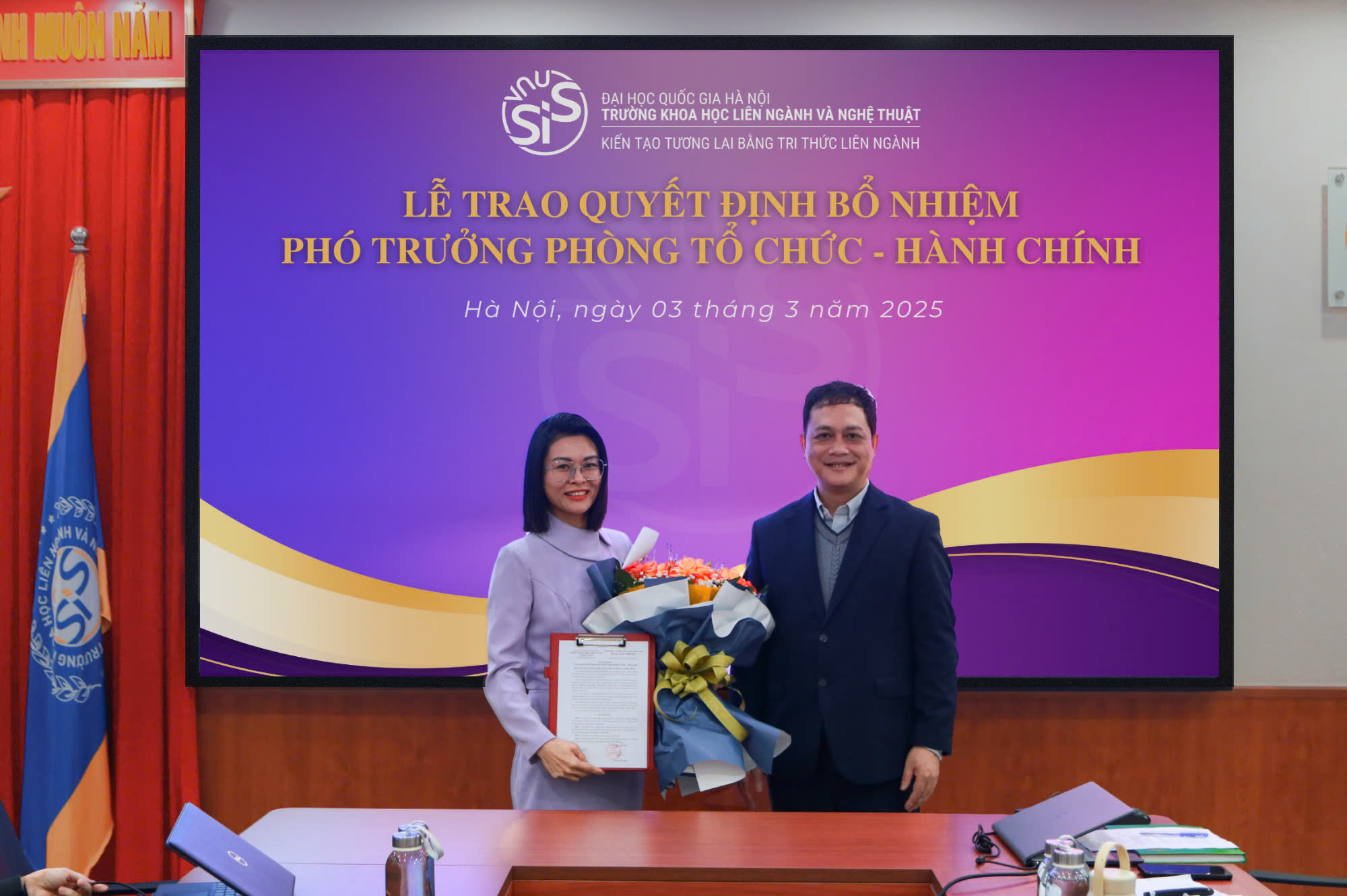 Lễ bổ nhiệm chức danh Phó Trưởng phòng Tổ chức - Hành chính