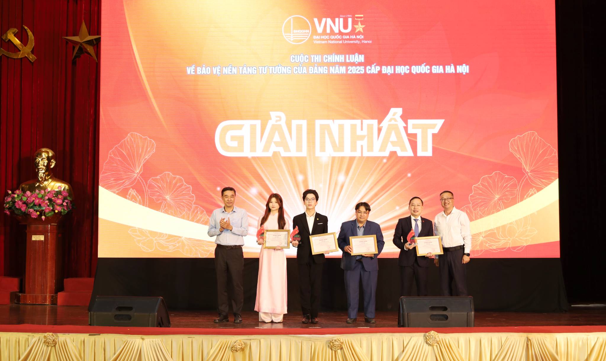 Đảng bộ Trường KHLN&NT đoạt giải các cuộc thi cấp Đại học Quốc gia Hà Nội hướng tới chào mừng Đại hội Đảng bộ/Chi bộ các cấp và Đại hội đại biểu Đảng bộ ĐHQGHN lần thứ VII, nhiệm kỳ 2025 - 2030